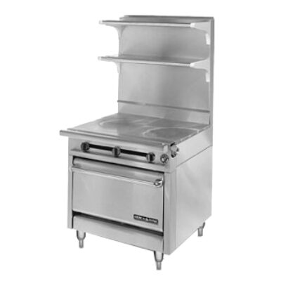 American Range HD34-1FT-1HT-1 34″ Gas Heavy Duty Range w/ (1) 17″ French Top, (1) 17″ Hot Top, (1) Standard Oven, 120.000 BTU