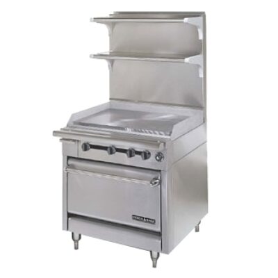 American Range HD34-34VG-1C 34″ Gas Heavy Duty Range, 34″ Full Griddle w/ Manual Controls, (1) Convection Oven, 120.000 BTU