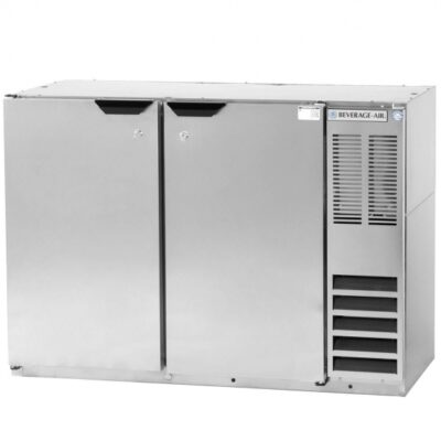 Beverage Air BB48HC-1-F-S 48″ 2 Section Black Back Bar Cooler with Solid Door