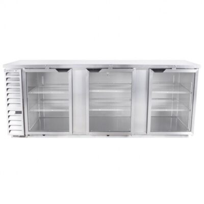 Beverage Air BB94HC-1-G-S 95″ Three Section Back Bar Cooler with Glass Door, 37.82 cu. ft.