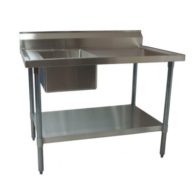 BK Resources BKMPT-3060S-L 60″ with Prep Sink(s) Work Table