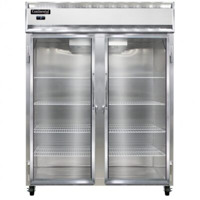 Continental Refrigerator 2FENSSGD 57″ Two Section Glass Door Reach-In Freezer