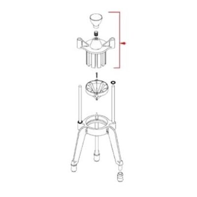 FMP 215-1030 Head, 6-section, with knob