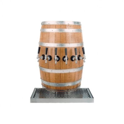 Glastender WB-3-B Wood Barrel Draft Dispensing Tower w/ 3 Faucets, Wall Mounting Brackets