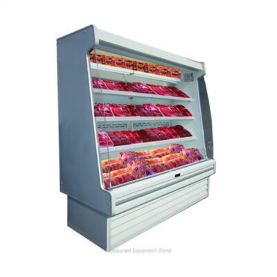 Howard-McCray SC-OM35E-3L-LED 39” Vertical Packaged Meats Open Merhandiser in White, Self-Contained, 2 Shelves, Low Profile, w/ LED Lighting