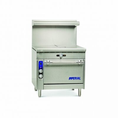 Imperial IHR-1FT 36″ Gas Heavy Duty Range, (1) French Top w/ Ring and Cover, (1) Standard Oven, 75.000 BTU