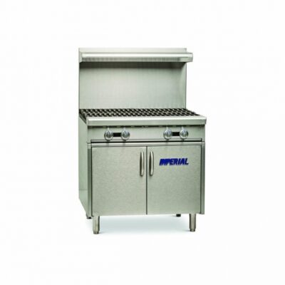 Imperial IHR-4-XB 36″ Gas Heavy Duty Range w/ (4) Open Burners, (1) Cabinet Base, 140.000 BTU