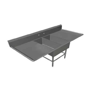 John Boos 2PB14314-2D24 79″ (2) Two Compartment Sink