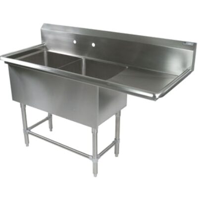 John Boos 42PB184-1D30R 70″ (2) Two Compartment Sink