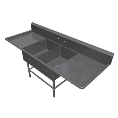 John Boos 42PB2028-2D20 83″ (2) Two Compartment Sink