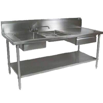 John Boos EPT6R10-DL2B-96L 96″ with Prep Sink(s) Work Table