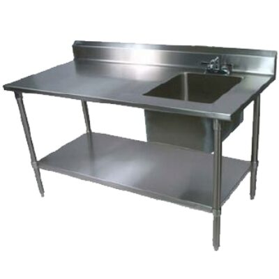 John Boos EPT6R5-3072SSK-R 72″ with Prep Sink(s) Work Table