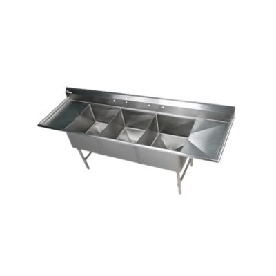 Klinger’s Trading EIT32D24 114″ (3) Three Compartment Sink