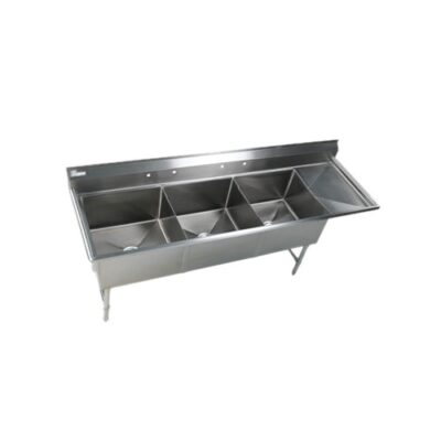 Klinger’s Trading EIT3DR 92″ (3) Three Compartment Sink