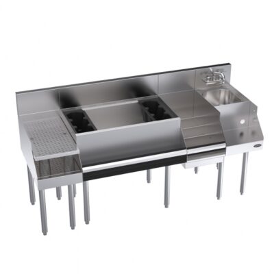 Krowne KR24-W66C-10 66″ Blender Station Underbar Ice Bin/Cocktail Station