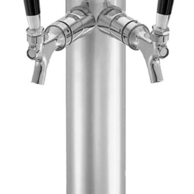 Perlick 4016-1 Draft Beer Dispensing Tower, Polished Chrome Finish, 2 Faucet