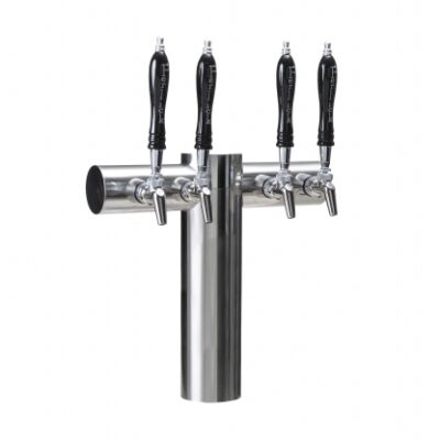 Perlick 4073-12PO-SS Avenue T-Pipe Draft Beer Dispensing Tower, 12 Faucets