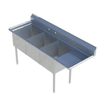 Sapphire Manufacturing SMS-3-1620R (3) Three Compartment Sink