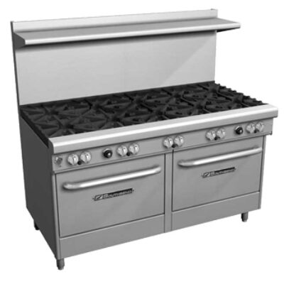 Southbend 4603CC-4TL 60″ Gas Restaurant Range w/ (2) Open Burners, 48″ Griddle Left w/ Thermostatic Controls, (2) Cabinet Bases, 146.000 BTU