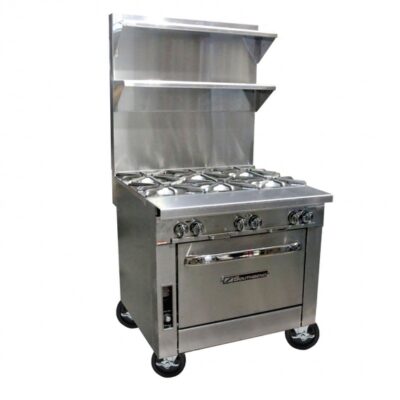 Southbend P36A-BBB 36″ Gas Heavy Duty Range w/ (6) Open Burners, (1) Convection Oven, 255.000 BTU