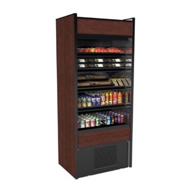 Structural Concepts B4524 45″ Vertical Self-Service Open Air Merchandiser, Laminate Exterior, Self-Contained, 4 Shelves, High Profile, w/ LED Lighting