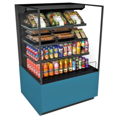 Structural Concepts NR3655RSSV 36″ Vertical Self-Serve Open Air Merhandiser in Black, Self Contained, 3 Shelves, w/ LED Lighting