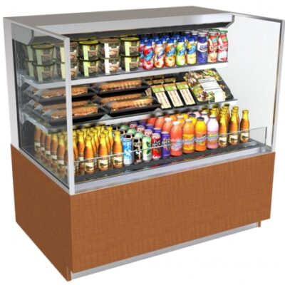 Structural Concepts NR4847RSSV 48″ Horizontal Self-Serve Open Air Merhandiser in Black, Self Contained, 2 Shelves, Open Flat, w/ LED Lighting