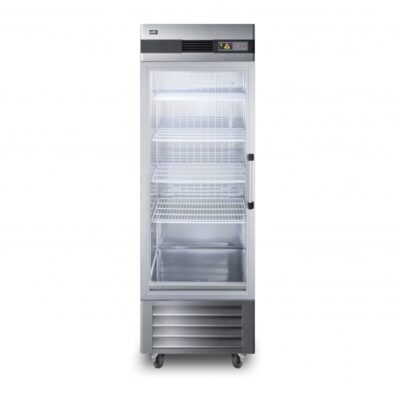 Summit SCR23SSGLH 28″ One Section Glass Door Reach-In Refrigerator, 23 cu. ft.