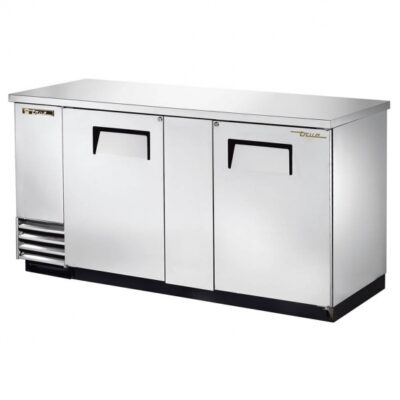 True TBB-3-S-HC 69″ Two Solid Swing Door Stainless Steel Back Bar Cooler with Hydrocarbon