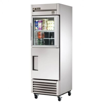 True TS-23-1-G-1-HC~FGD01 27″ 1-Section Reach-In Refrigerator w/ 1 Glass & 1 Solid Half-Doors