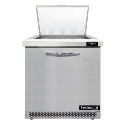 Continental Refrigerator D32N12M-FB 32″ Mighty Top Refrigerated Sandwich Prep Table w/ 1 Door