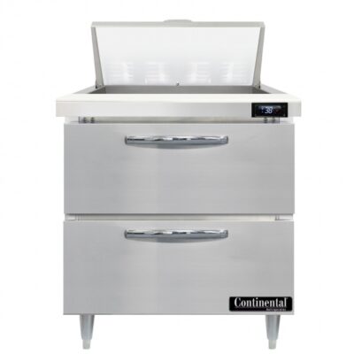 Continental Refrigerator D32N8-D 32″ 2 Drawers Sandwich / Salad Prep Table