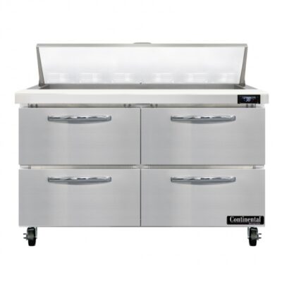 Continental Refrigerator SW48N12-D 48″ 4 Drawer Refrigerated Sandwich / Salad Prep Table