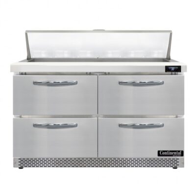 Continental Refrigerator SW48N12-FB-D 48″ 4 Drawer Refrigerated Sandwich / Salad Prep Table