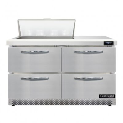 Continental Refrigerator SW48N8-FB-D 48″ 4 Drawers Refrigerated Sandwich / Salad Prep Table