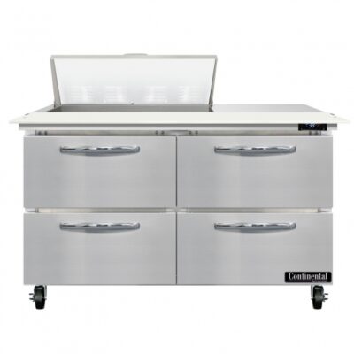 Continental Refrigerator SW48N8C-D 48″ 4 Drawers Refrigerated Sandwich / Salad Prep Table