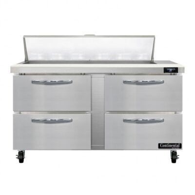 Continental Refrigerator SW60N12-D 60″ 4 Drawer Refrigerated Sandwich / Salad Prep Table