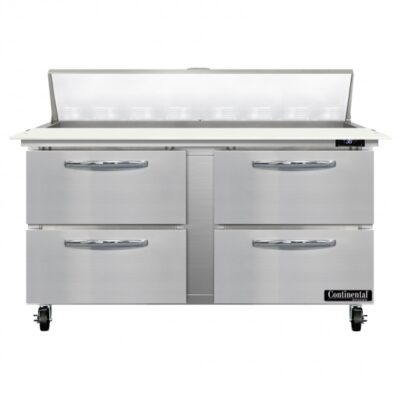 Continental Refrigerator SW60N16C-D 60″ 4 Drawer Refrigerated Sandwich / Salad Prep Table