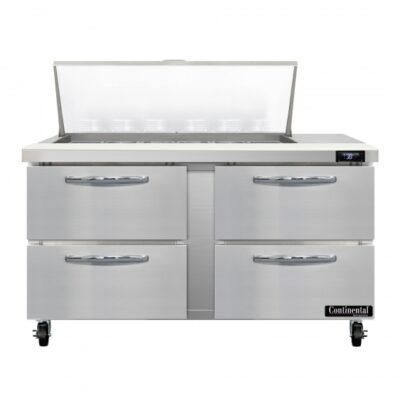 Continental Refrigerator SW60N18M-D 60″ Mighty Top Refrigerated Sandwich Prep Table w/ 4 Drawers