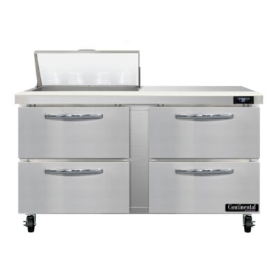 Continental Refrigerator SW60N8-D 60″ 4 Drawer Refrigerated Sandwich / Salad Prep Table