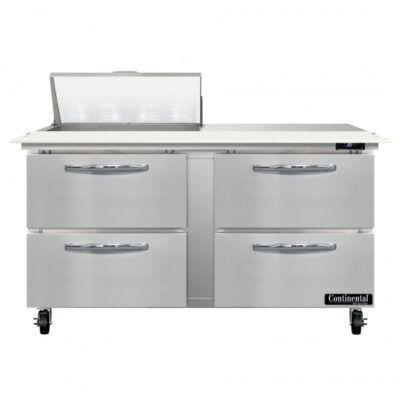 Continental Refrigerator SW60N8C-D 60″ 4 Drawers Refrigerated Sandwich / Salad Prep Table