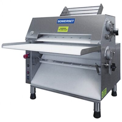 Somerset CDR-2000M Countertop Double Pass Dough Roller, 20″ Metallic Dough Rollers Front Operation Large Hopper 3/4 hp